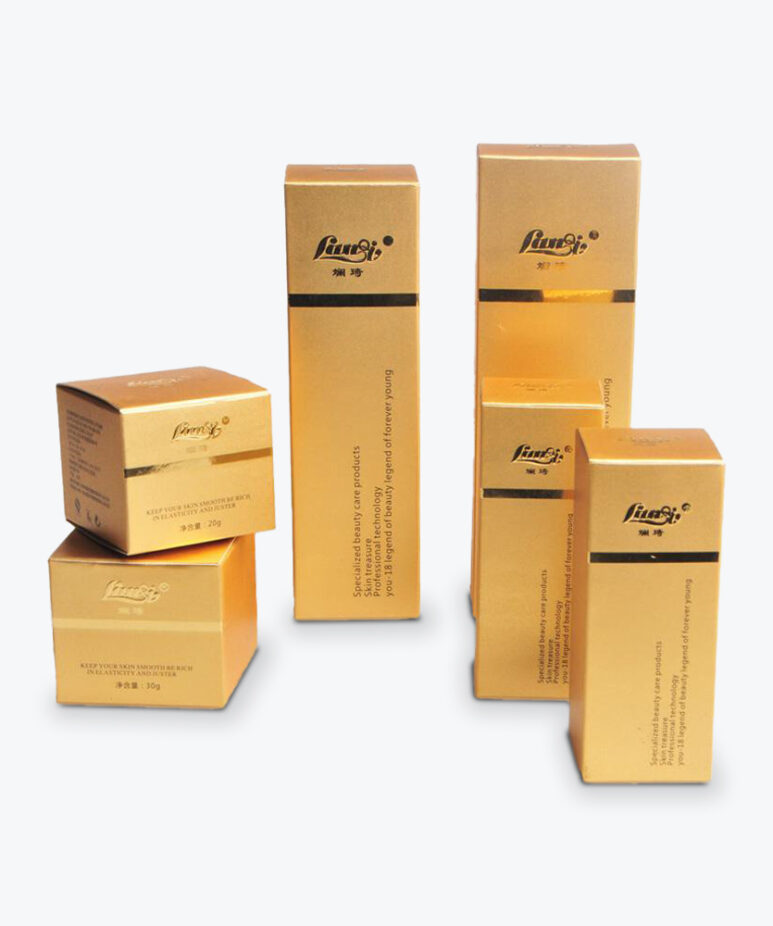 Metallic Foil & Embossed Cosmetic Boxes